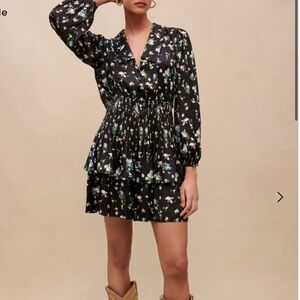 MAJE smocked floral dress